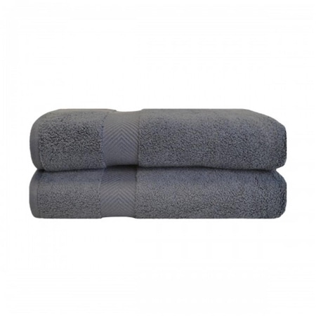 Superior Superior ZT BSHEET GR Zero Twist Cotton Bath Sheet Set - Grey; 2 Pieces ZT BSHEET GR
